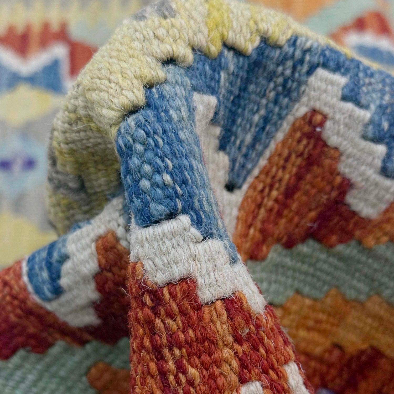 Handmade Multi Kilim Geometric 4x7 ft
