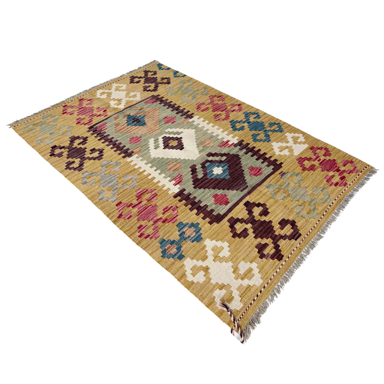 Handmade Multi Kilim Geometric 3x5 ft