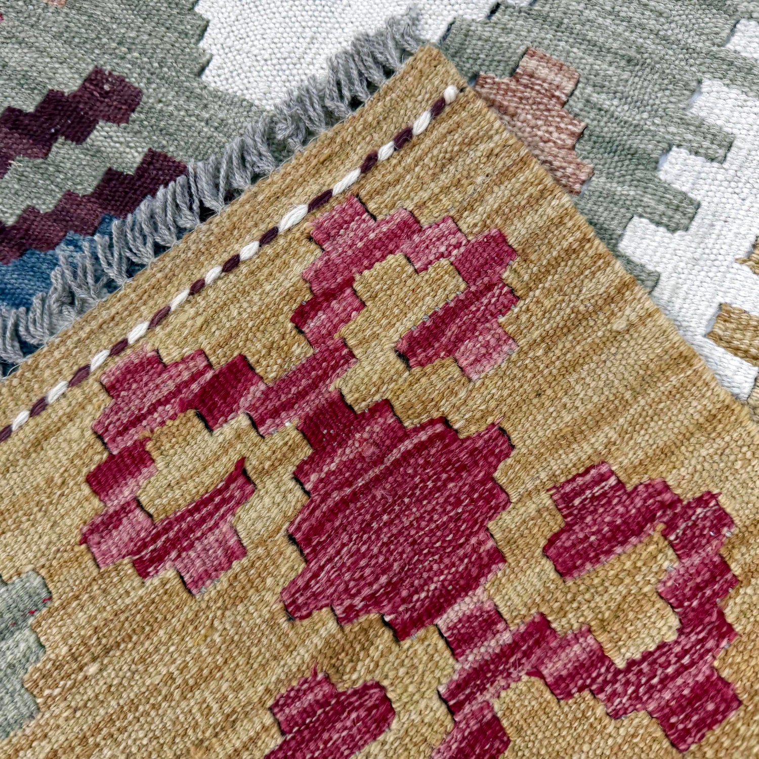 Handmade Multi Kilim Geometric 3x5 ft