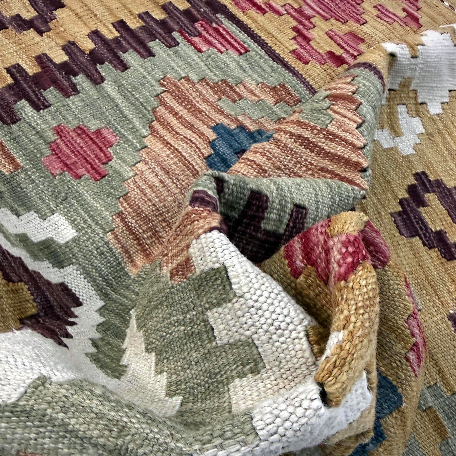 Handmade Multi Kilim Geometric 3x5 ft