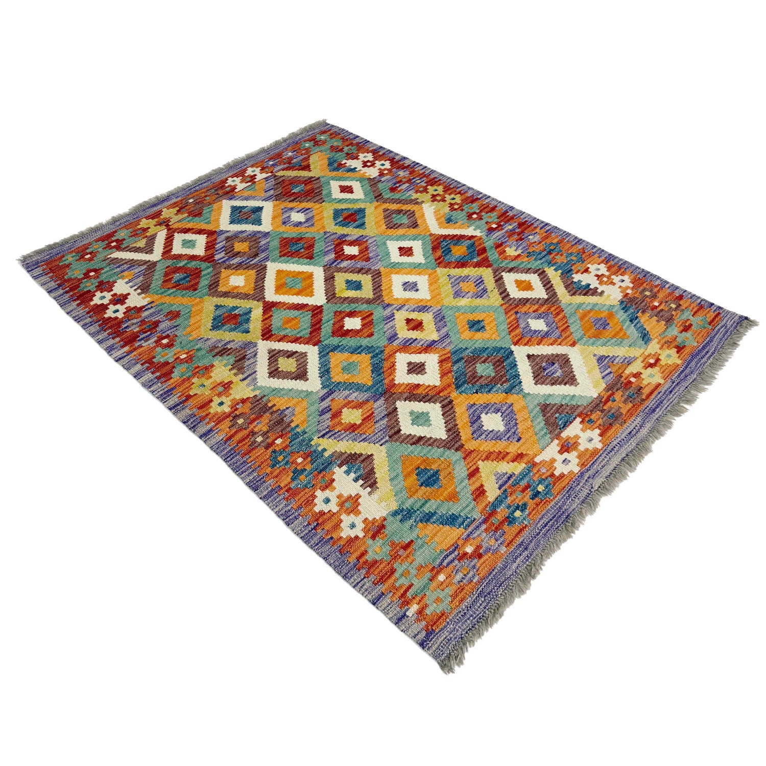 Handmade Multi Kilim Geometric 3x5 ft