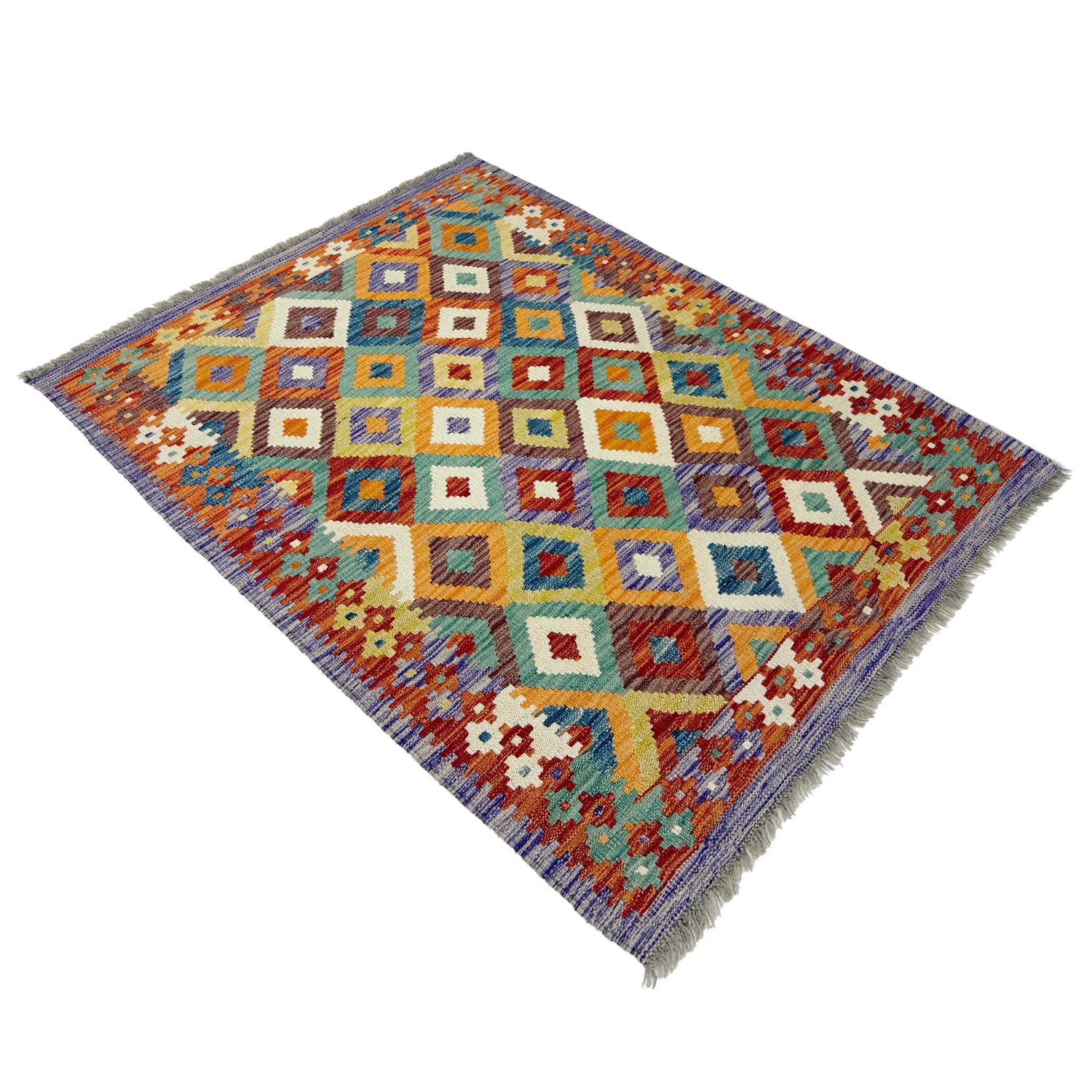 Handmade Multi Kilim Geometric 3x5 ft