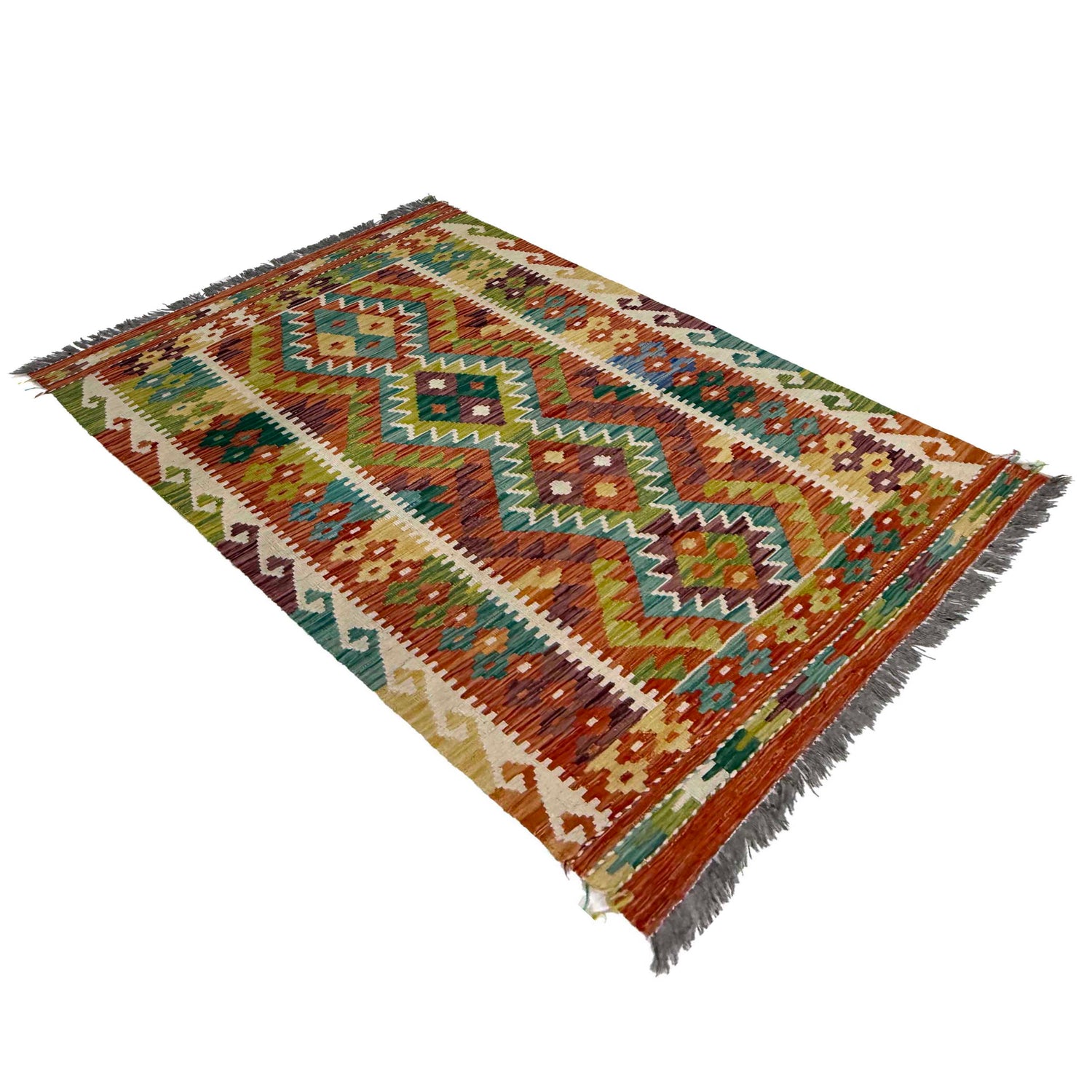 Handmade Multi Kilim Geometric 3x5 ft