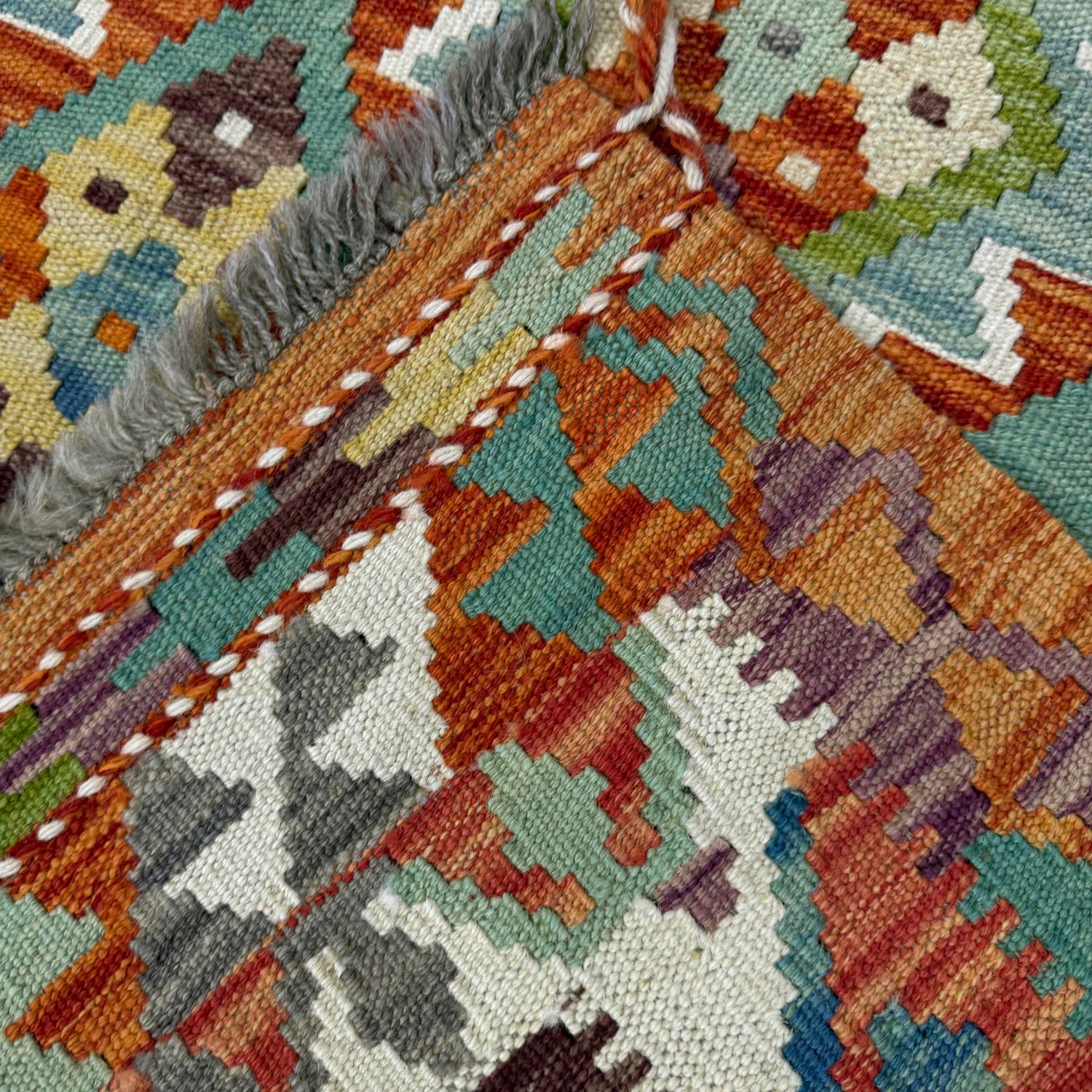 Handmade Multi Kilim Geometric 3x5 ft
