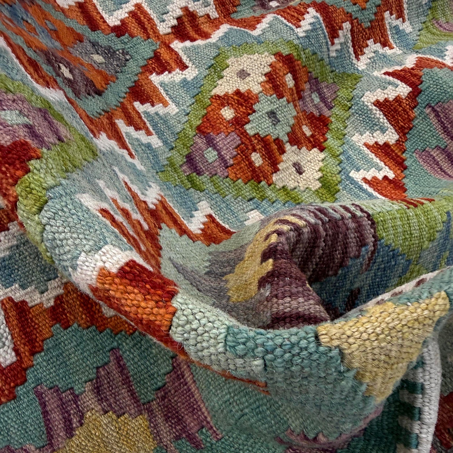 Handmade Multi Kilim Geometric 3x5 ft