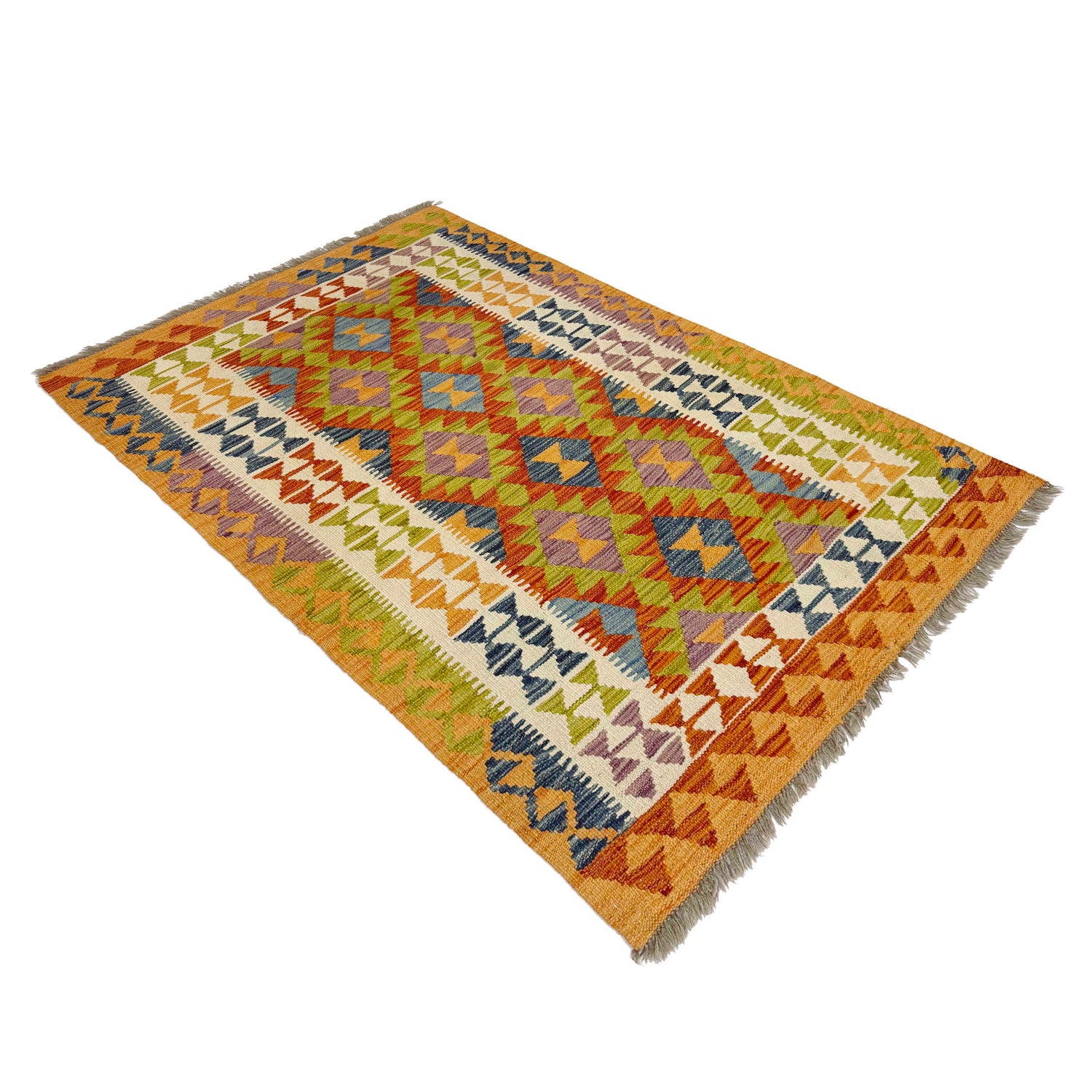 Handmade Multi Kilim Geometric 3x5 ft
