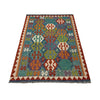 Hand-Knotted Multi Geometric Vegetable Kilim Area Rug – 3' 6" x 5' 3" ft (107 x 160 cm) | SKU: G38925