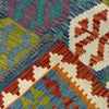 Hand-Knotted Multi Geometric Vegetable Kilim Area Rug – 3' 6" x 5' 3" ft (107 x 160 cm) | SKU: G38925