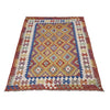 Hand-Knotted Multi Geometric Vegetable Kilim Area Rug – 146 x 207 cm | SKU: G38926