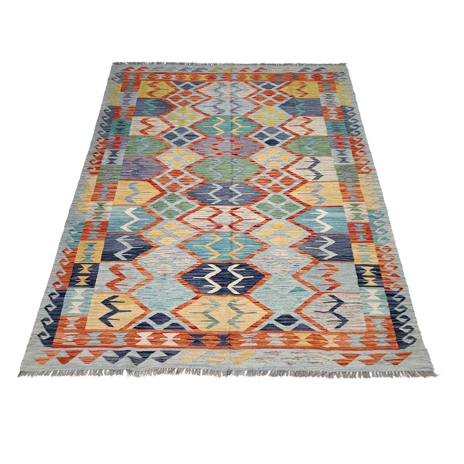 Handmade Multi Kilim Geometric 5x8 ft