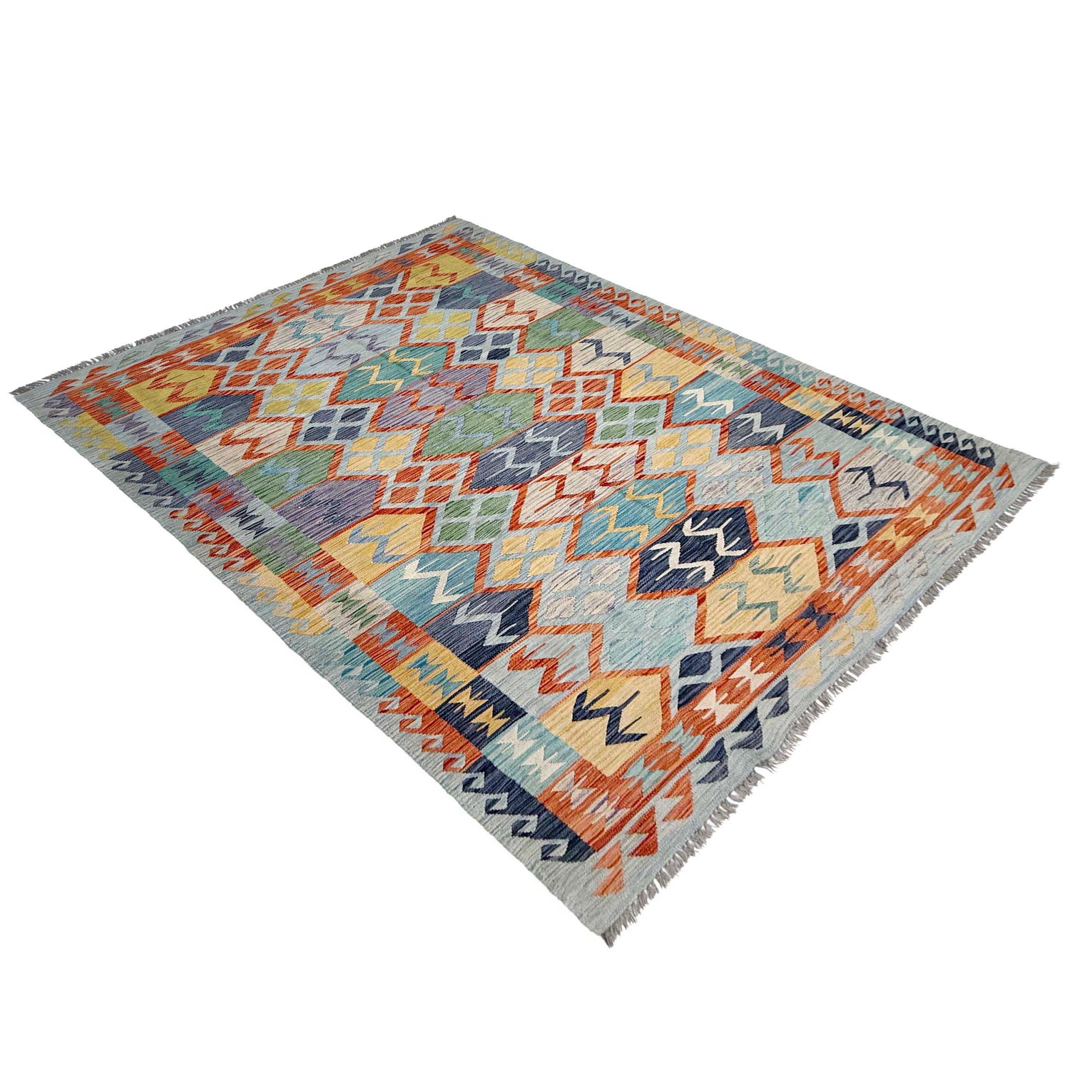 Handmade Multi Kilim Geometric 5x8 ft