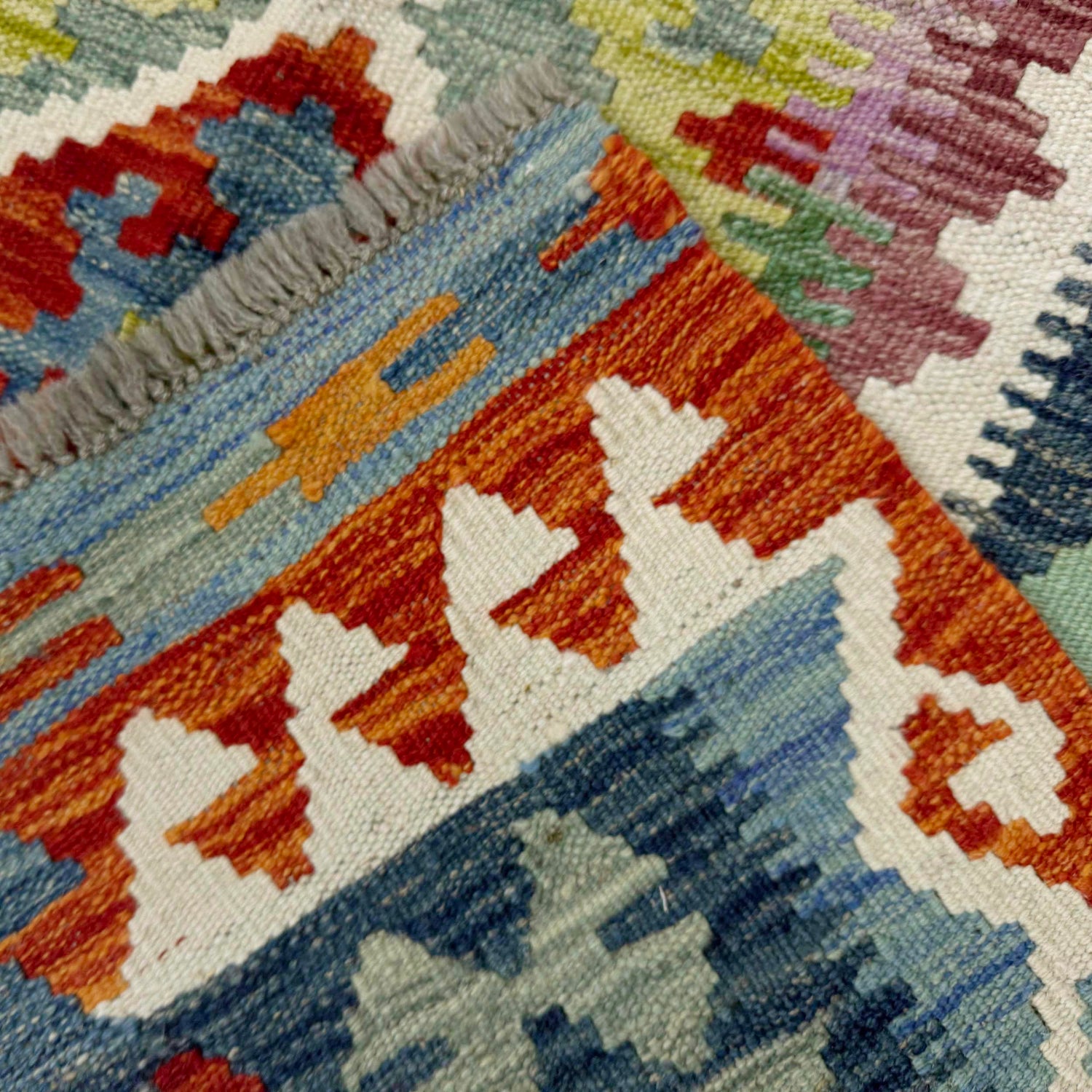 Handmade Multi Kilim Geometric 4x7 ft