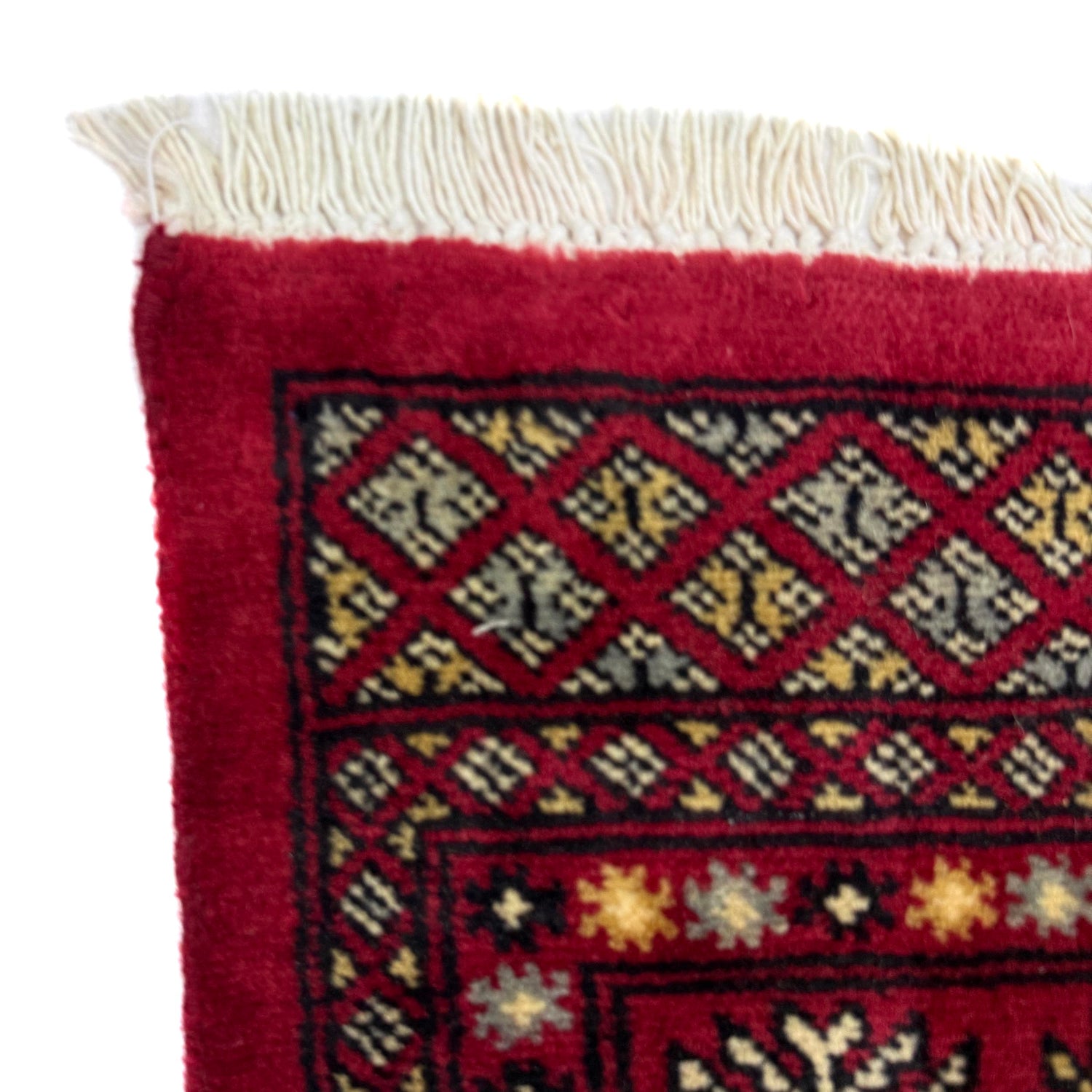 Bokhara Rug Handmade Vibrant Red Medallion 4x6 ft