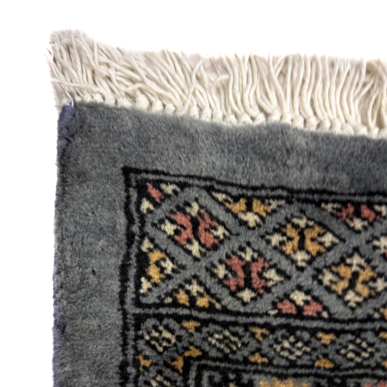 Bokhara Rug Handmade Gray Medallion 7x10 ft