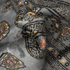 Bokhara Rug Handmade Gray Medallion 7x10 ft