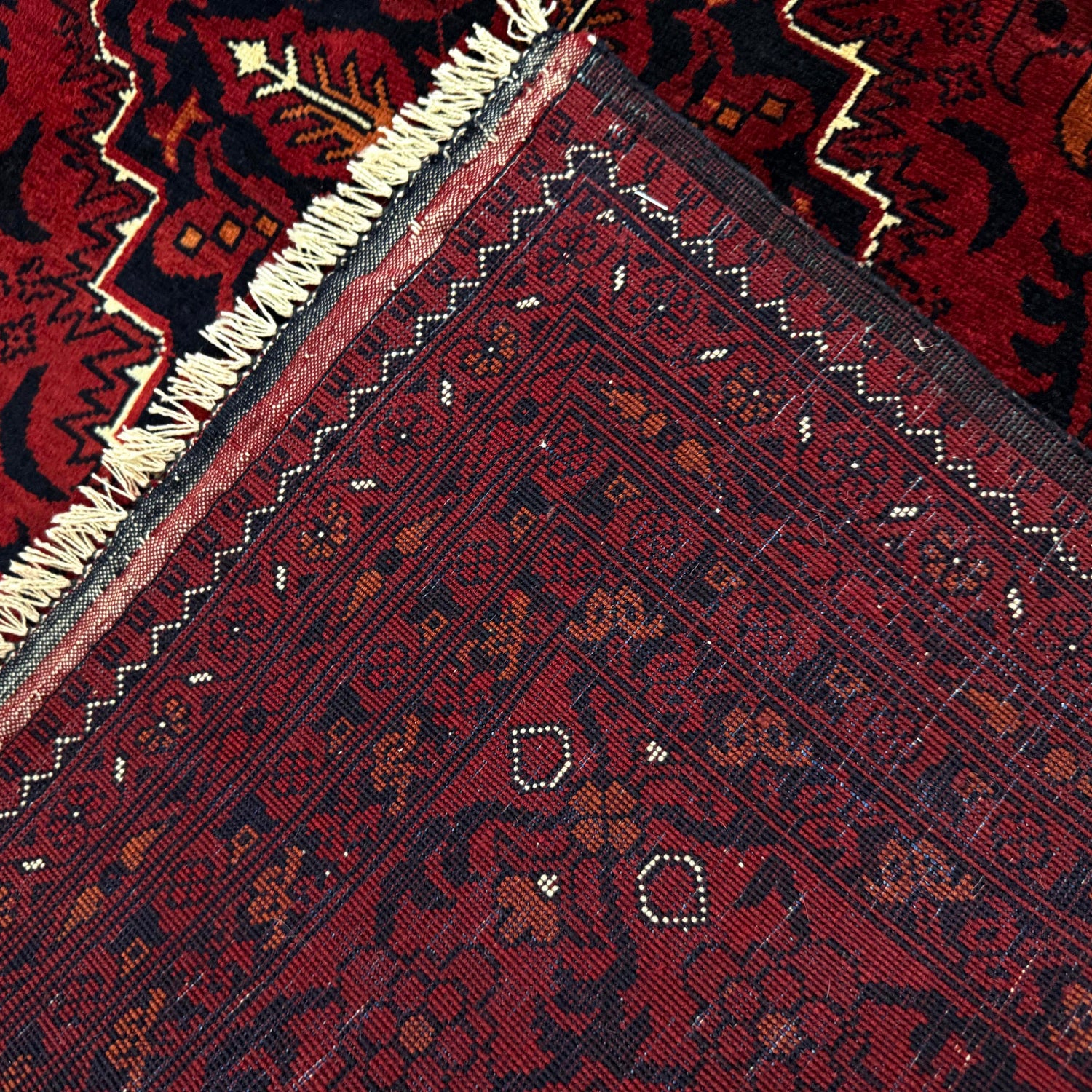 Khal Mohammadi Rug Handmade Red 6x9 ft