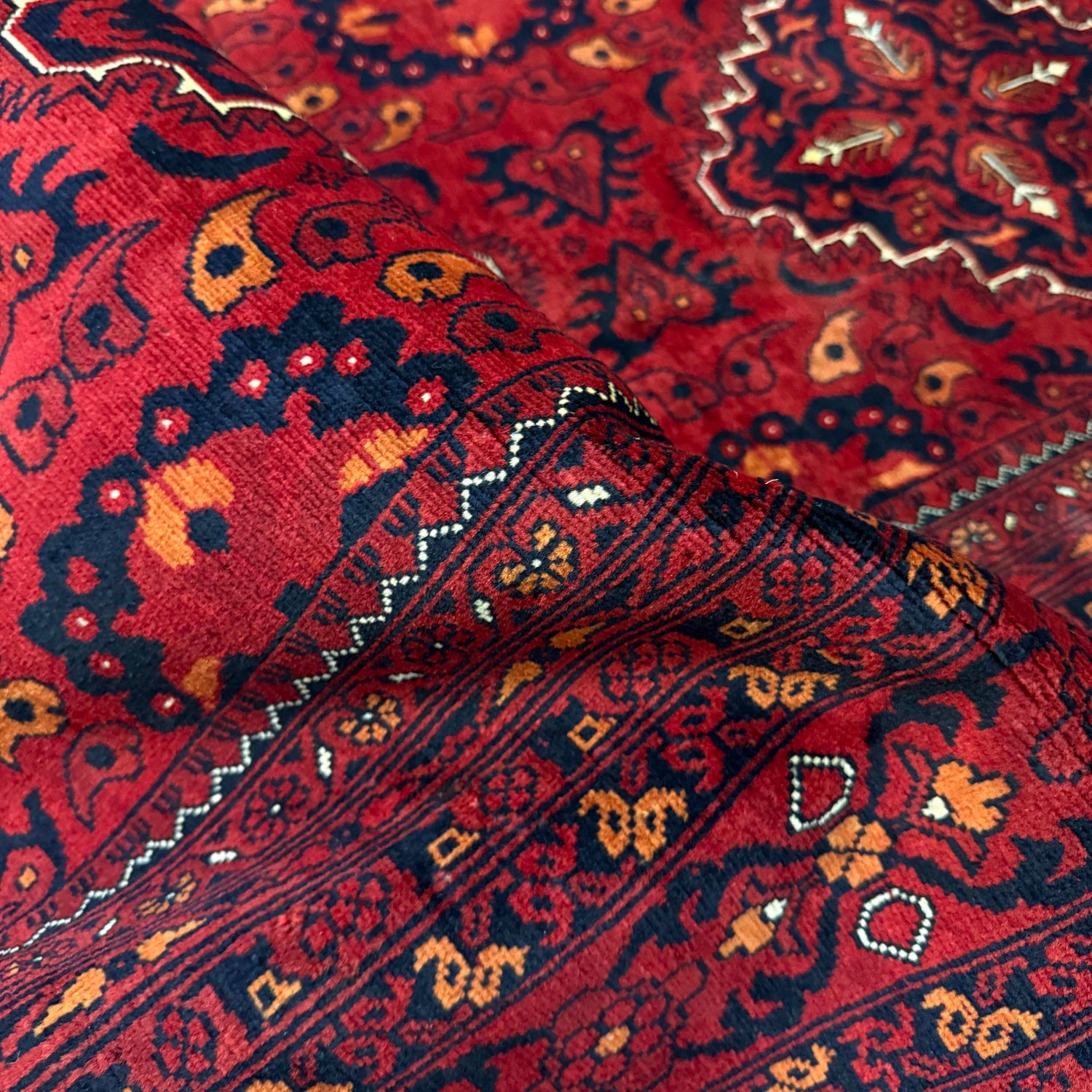 Khal Mohammadi Rug Handmade Red 6x9 ft