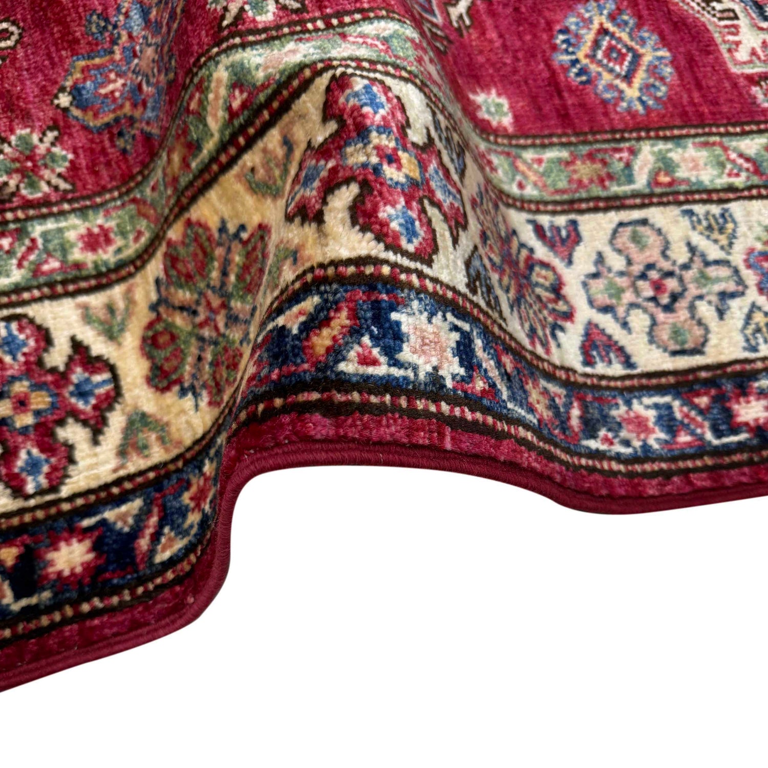 Kazak Rug Handmade Red Medallion 3x5 ft