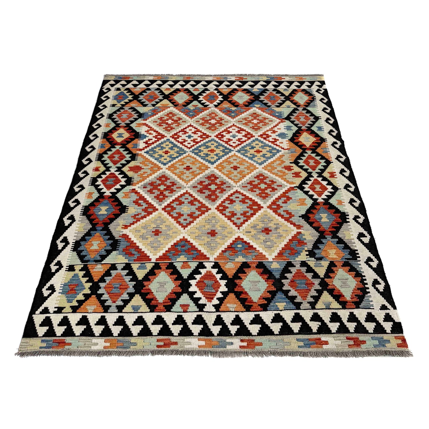 Handmade Turkish Design Wool Kilim – 139 x 210 cm | SKU: G39788