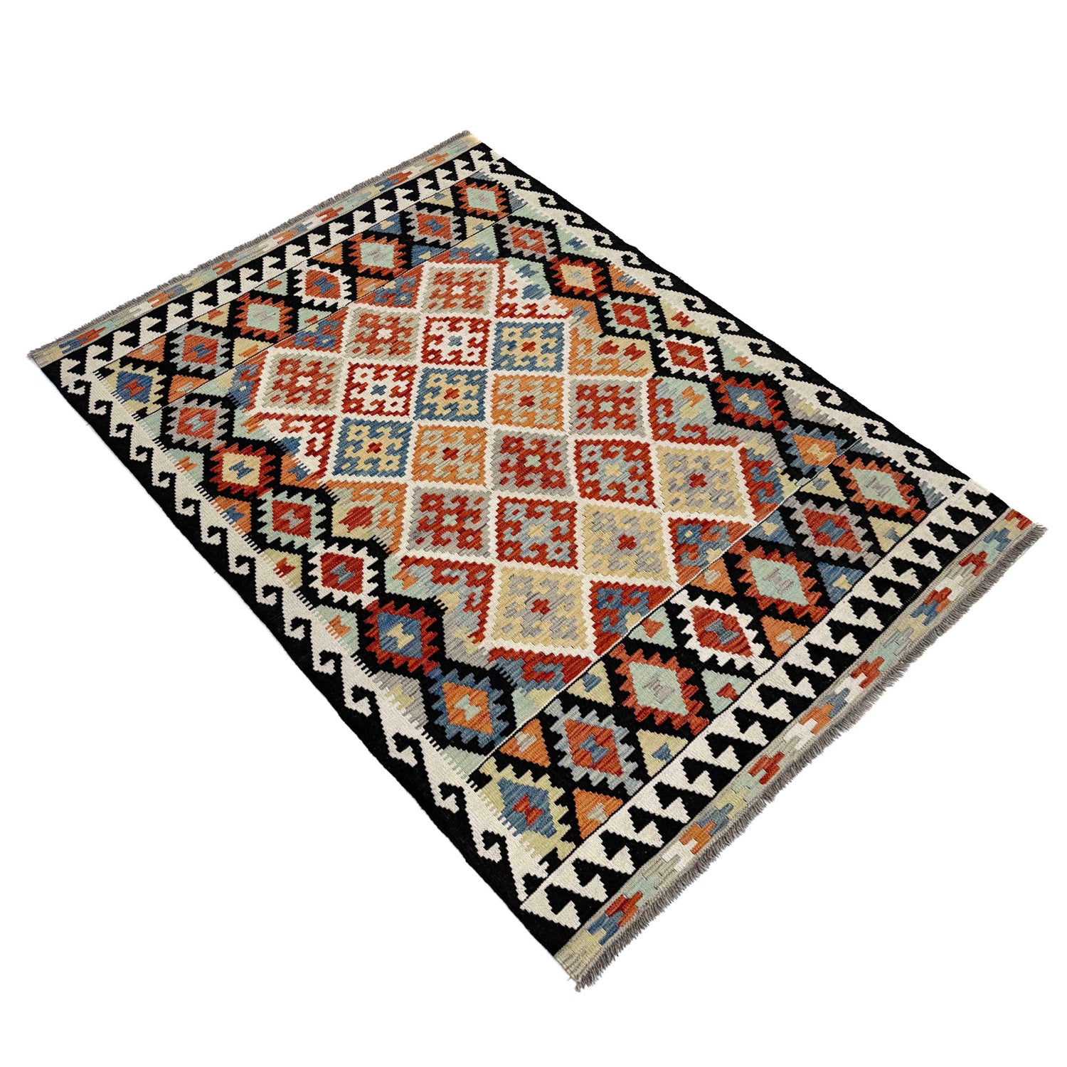 Handmade Turkish Design Wool Kilim – 139 x 210 cm | SKU: G39788