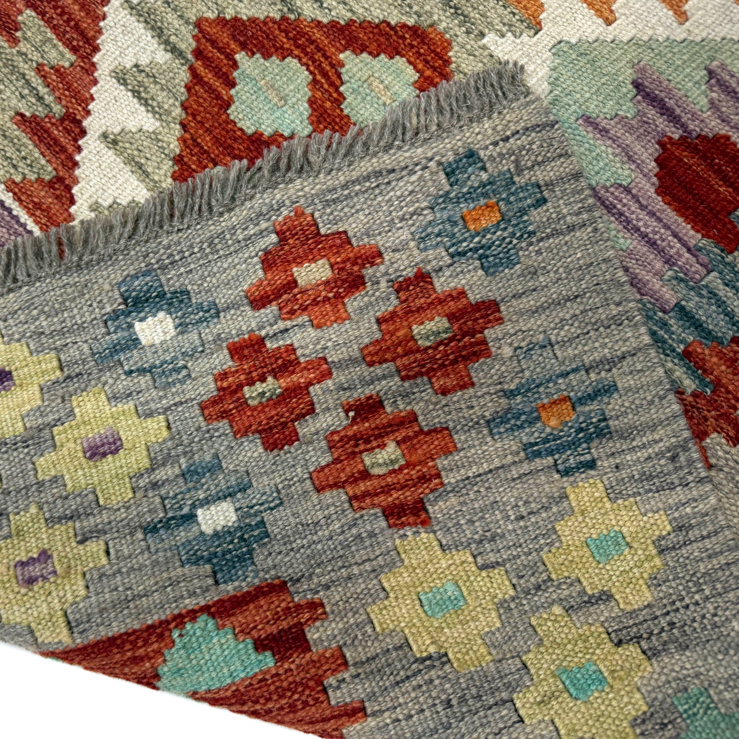 Handmade Afghan Vegetable Kilim – 153 x 203 cm | SKU: G39790