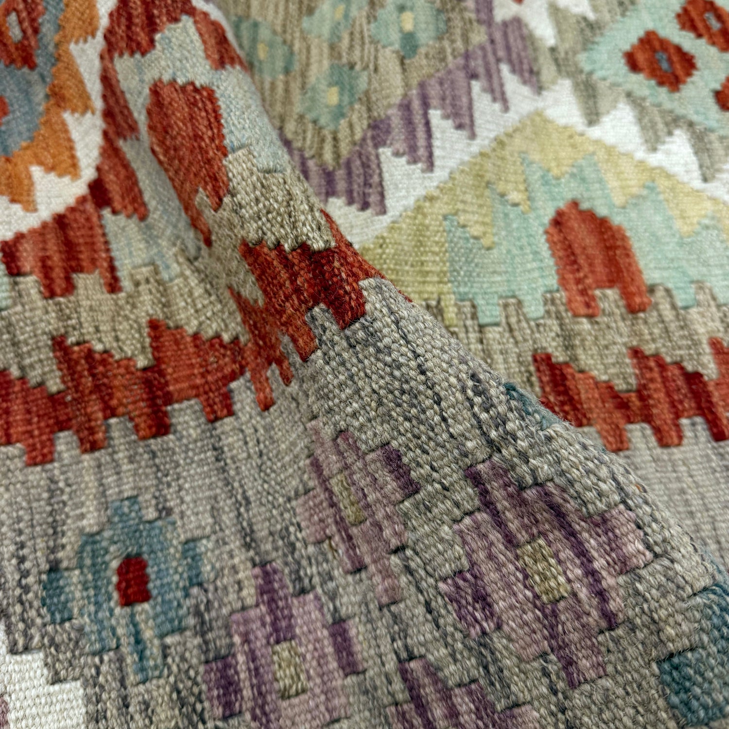 Handmade Afghan Vegetable Kilim – 153 x 203 cm | SKU: G39790