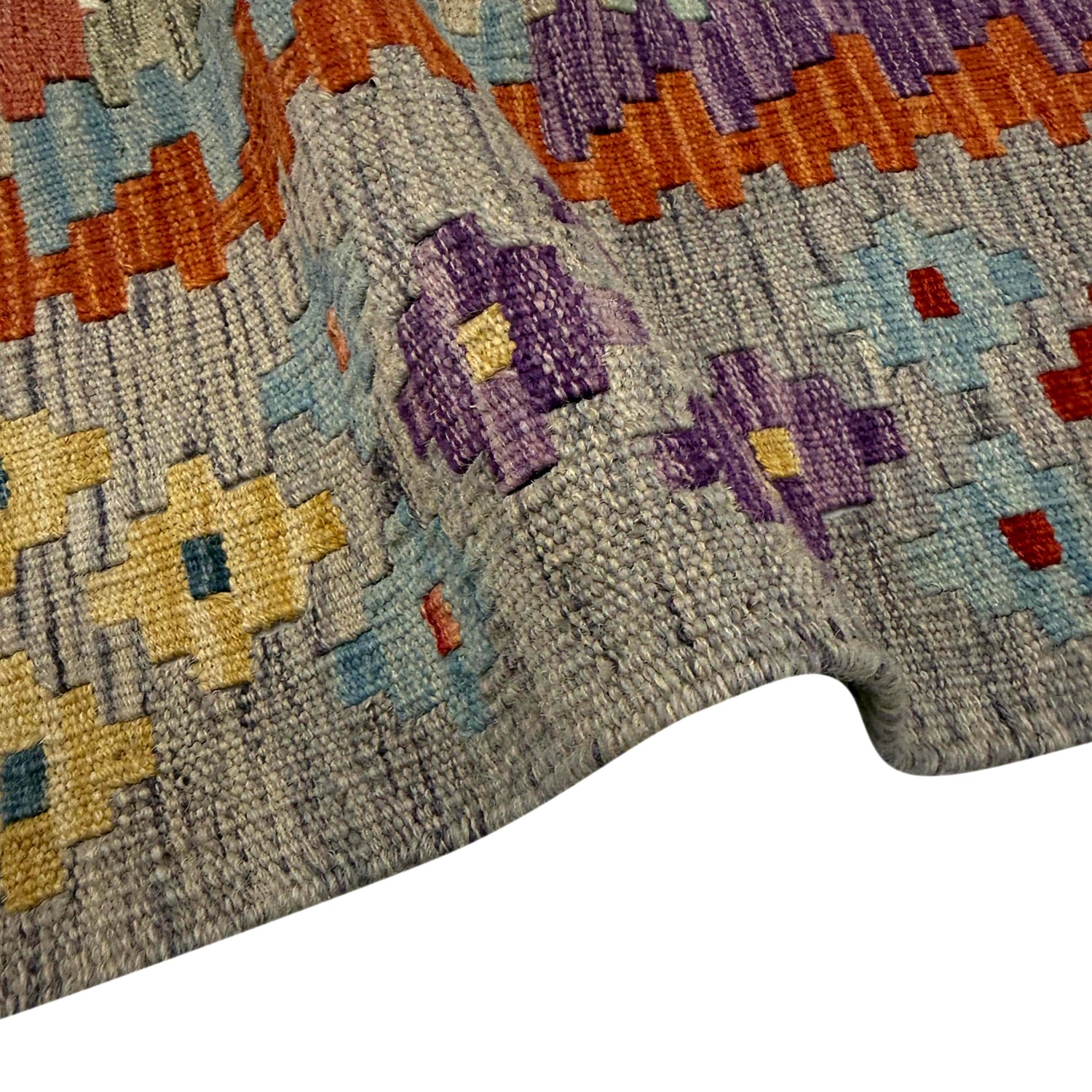 Colorful Flat-Weave Wool Kilim – 152 x 212 cm | SKU: G39797
