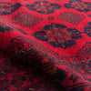 Hand-Knotted Red Geometric Khal Mohammadi Area Rug – 5' 1" x 6' 3" ft (156 x 190 cm) | SKU: G39808