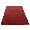 Overdyed Area Rug Handmade Pink Geometric 4x6 ft