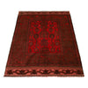 Overdyed Area Rug Handmade Red Geometric 2x4 ft