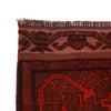 Overdyed Area Rug Handmade Red Geometric 2x4 ft