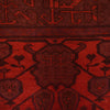 Overdyed Area Rug Handmade Red Geometric 2x4 ft