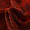 Overdyed Area Rug Handmade Red Geometric 2x4 ft