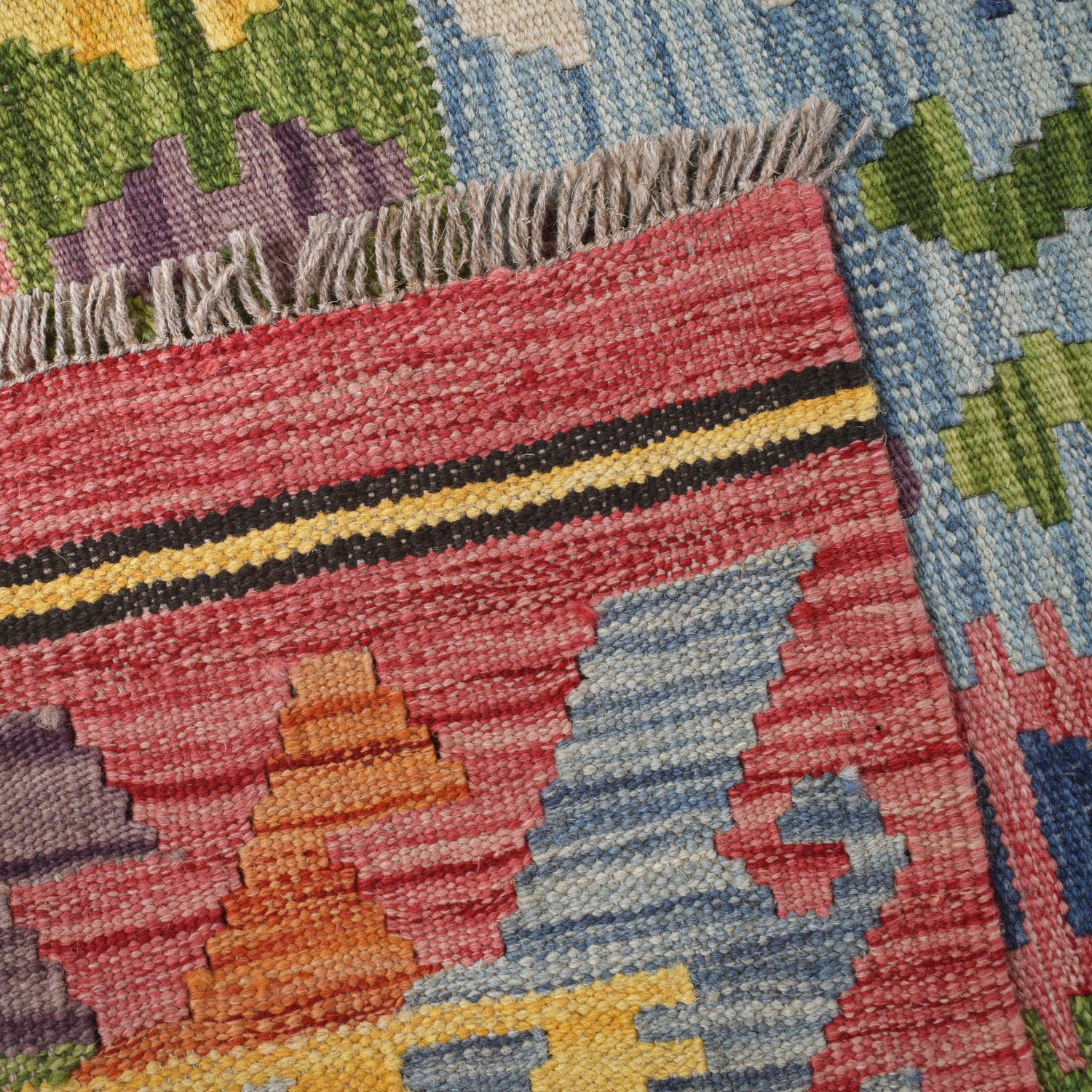 Handmade Multi Kilim Geometric 9x12 ft