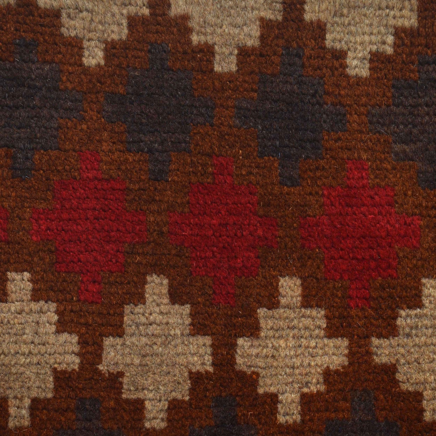 Baluchi Rug Handmade Brown Geometric 2x4 ft