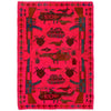 War Area Rug Handmade Pink Riffle + Helicopter 3x5 ft