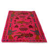 War Area Rug Handmade Pink Riffle + Helicopter 3x5 ft
