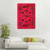 War Area Rug Handmade Pink Riffle + Helicopter 3x5 ft