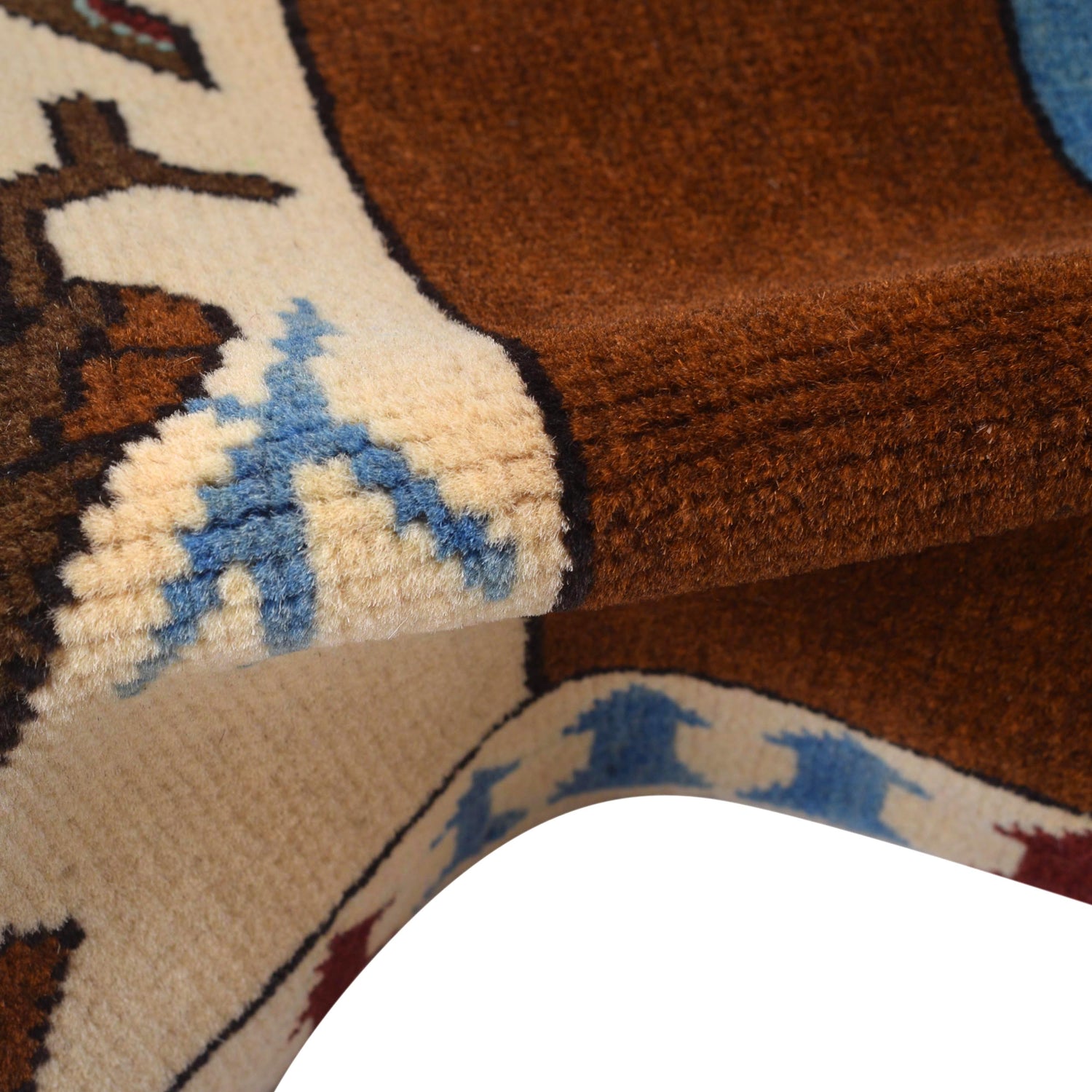 War Area Rug Handmade Beige Riffle + Helicopter 3x5 ft