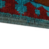 War Area Rug Handmade Blue Riffle + Helicopter 3x5 ft