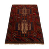 Baluchi Rug Handmade Multi Geometric 2x4 ft