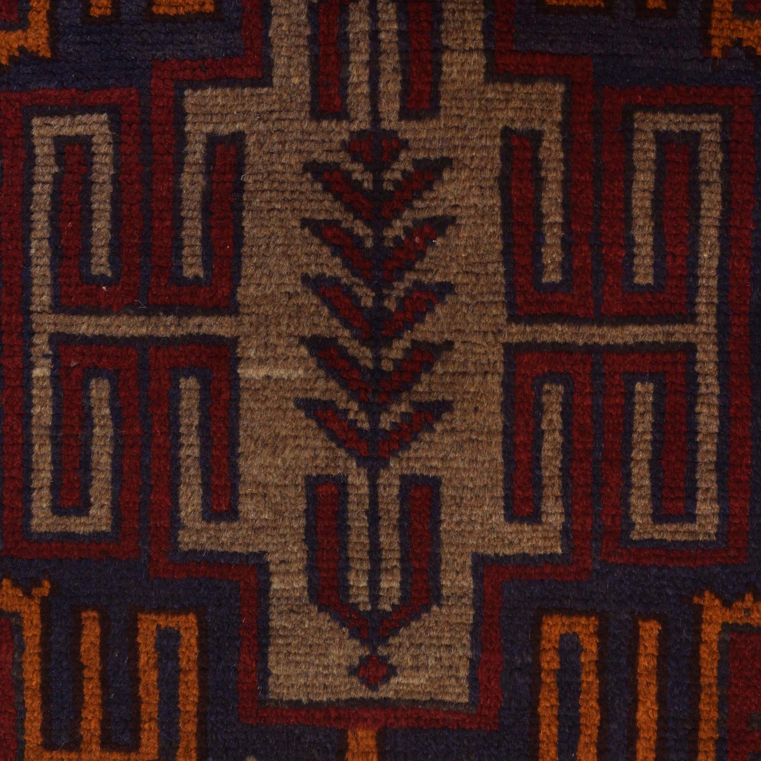 Baluchi Rug Handmade Multi Geometric 2x4 ft