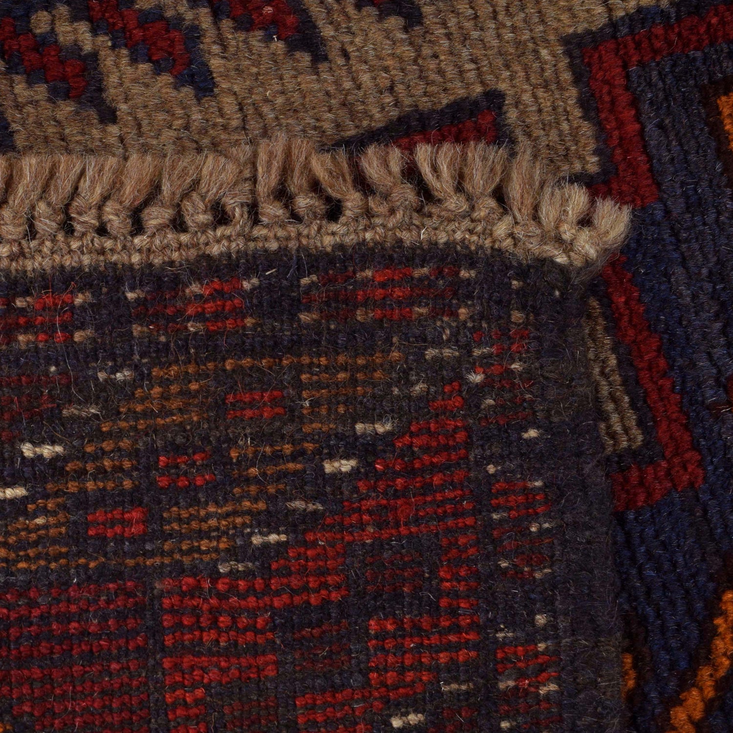 Baluchi Rug Handmade Multi Geometric 2x4 ft