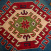 Kazak Rug Handmade Blue Medallion 3x5 ft