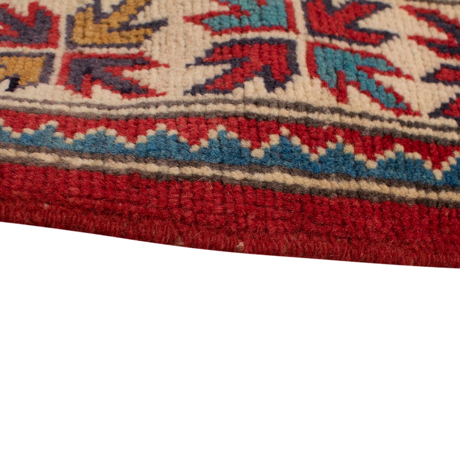 Kazak Rug Handmade Blue Medallion 3x5 ft