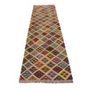 Handmade Multi Kilim Geometric 10' Runner