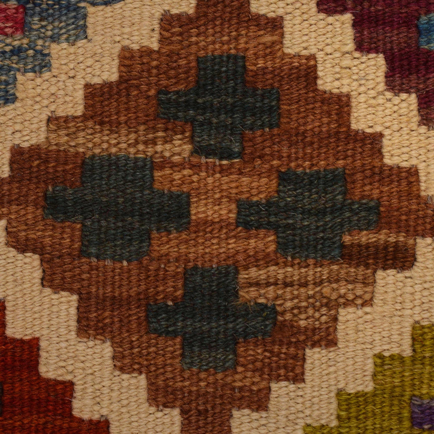 Handmade Multi Kilim Geometric 10' Runner