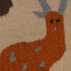 Embroidery Kilim Area Rug Handmade Beige Animal 5x8 ft