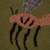 Embroidery Kilim Area Rug Handmade Green Animal 4x6 ft