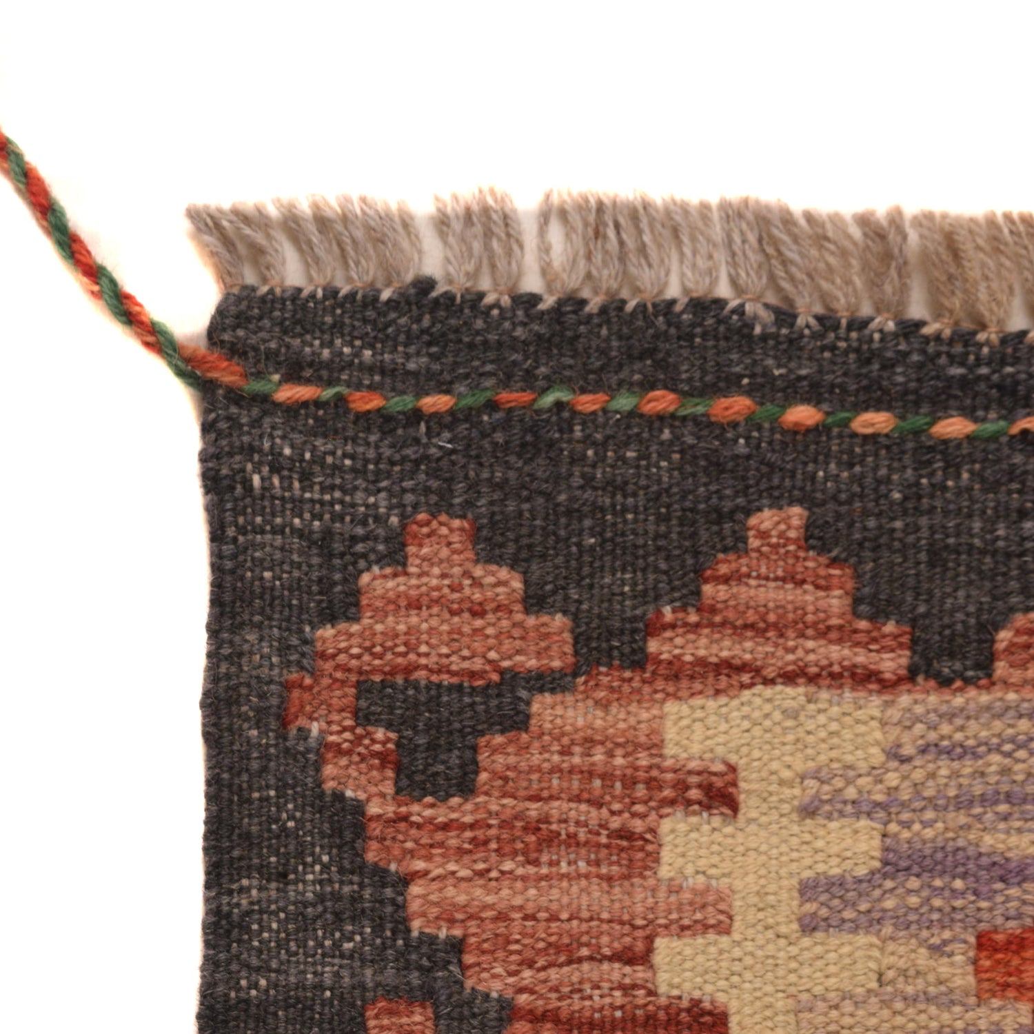 Handmade Multi Kilim Geometric 10' Runner